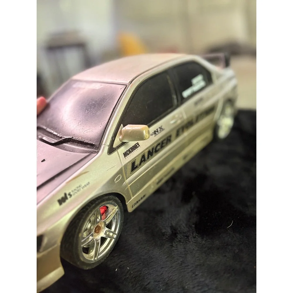 Parts only- Scientific Toys Mitsubishi Lancer Evolution Drift RC Car Silver JDM